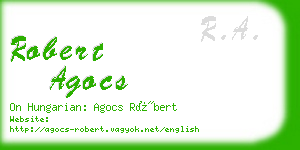 robert agocs business card